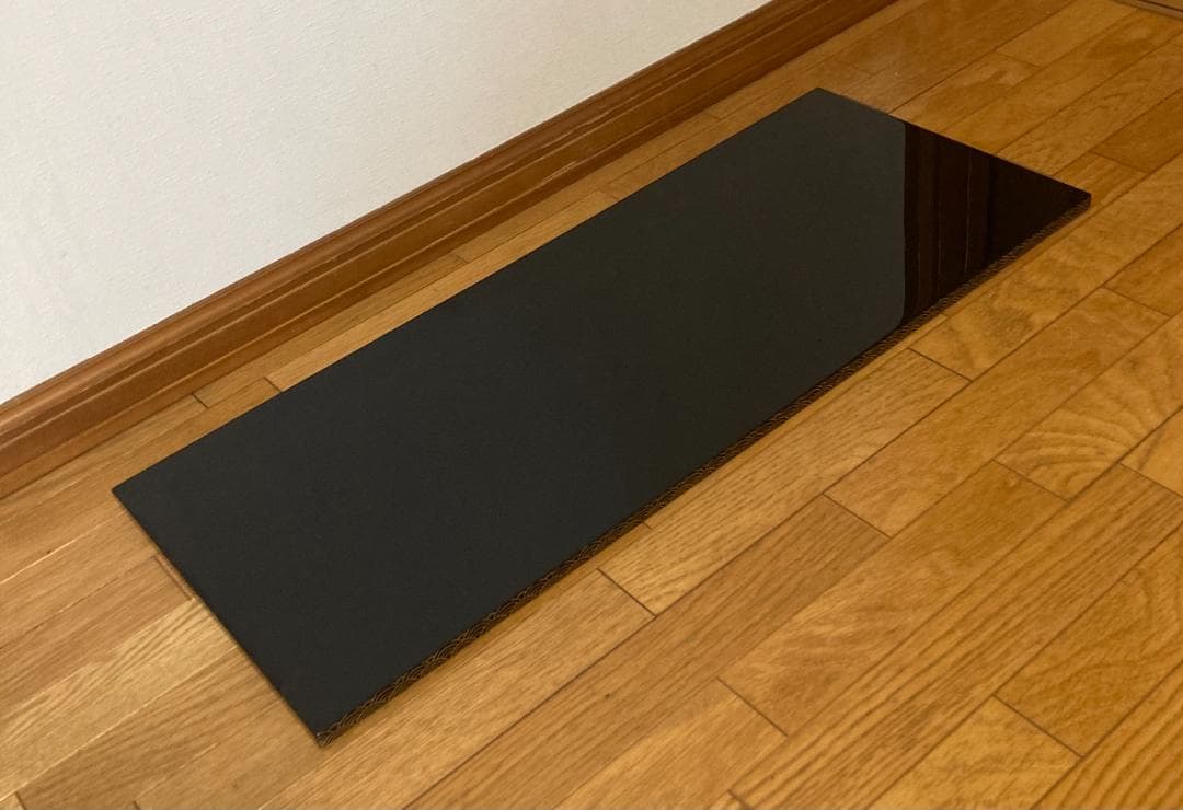 輪島塗 長板 敷板 飾台 73×30cm 共箱 木製漆器 茶道具 炉用 風炉用