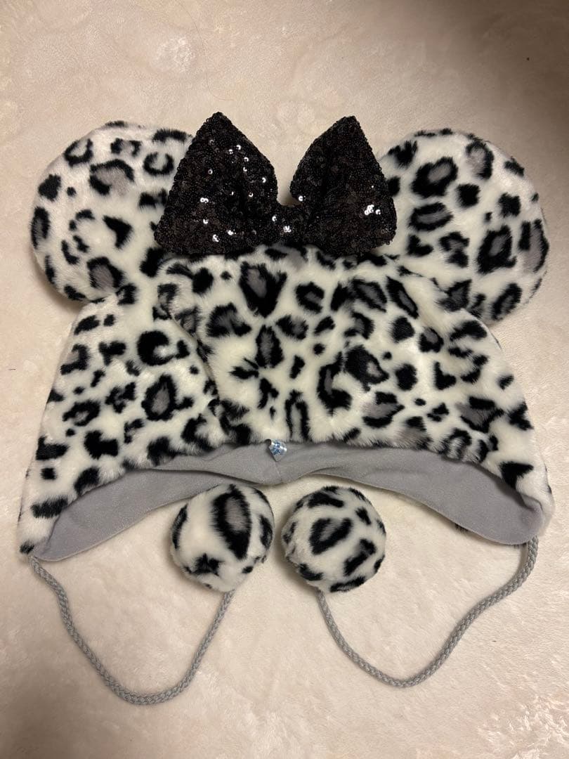 ディズニーヒョウ柄ファンキャップグレー