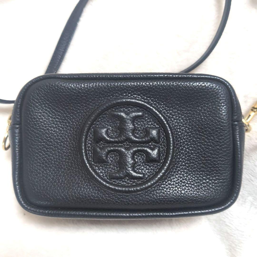 TORYBURCH　トリーバーチ　ペリー ボンベミニショルダーバッグ　レザー　黒