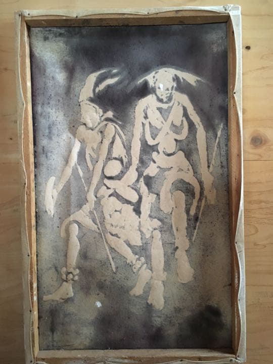 ルワンダの絵画  伝統舞踊イントーレ