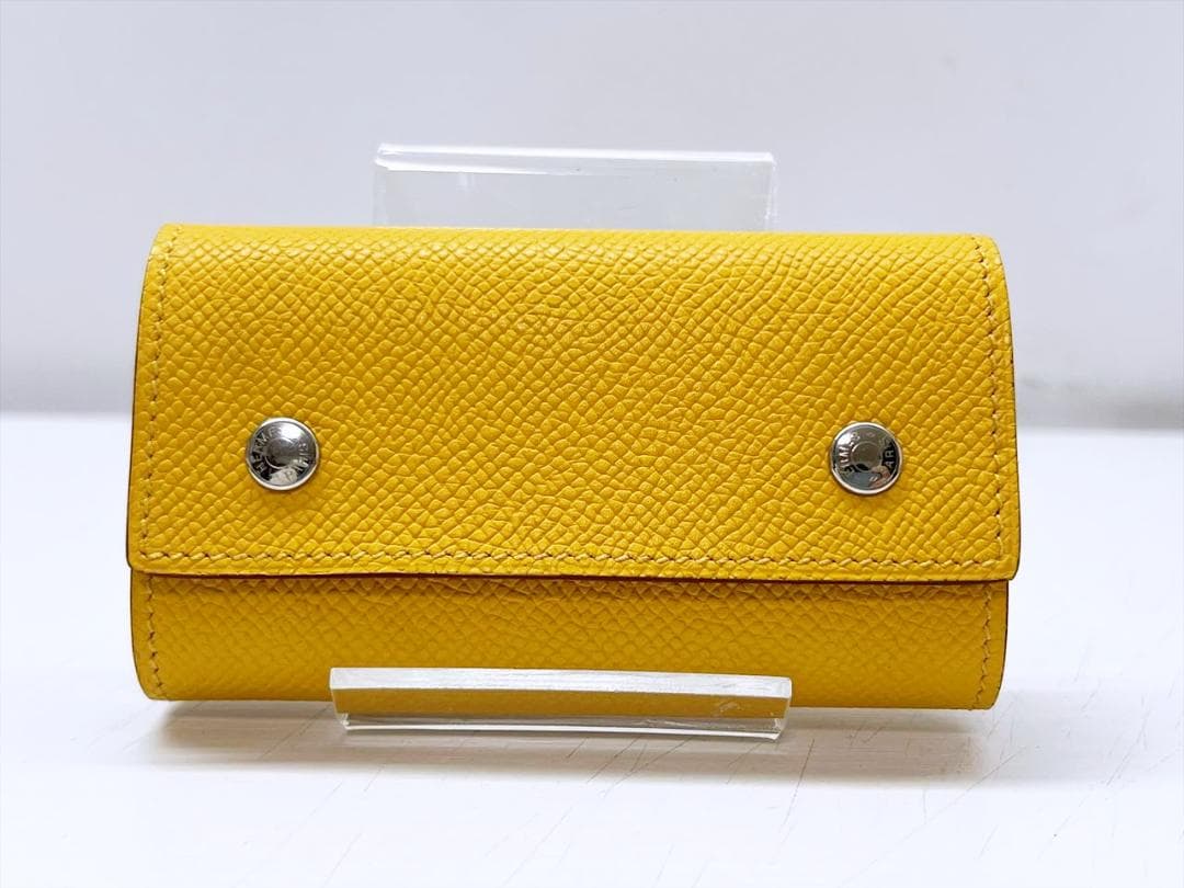 ほぼ未使用　エルメス　エチュイクレ4　キーケース　エプソン　イエロー　□M