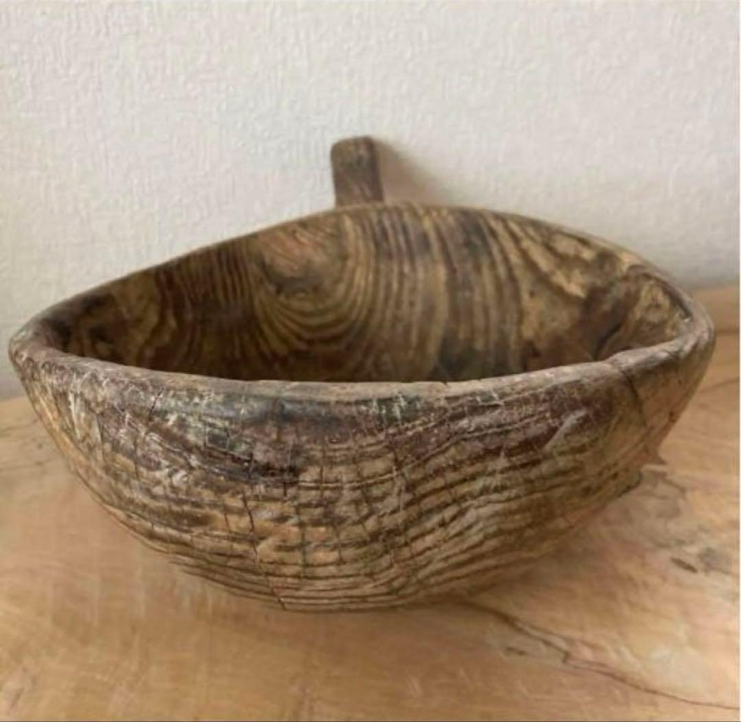 李朝　柄杓　ウッドボウル　木工品　古道具　坂田　古民具　古物　李朝家具　骨董韓国
