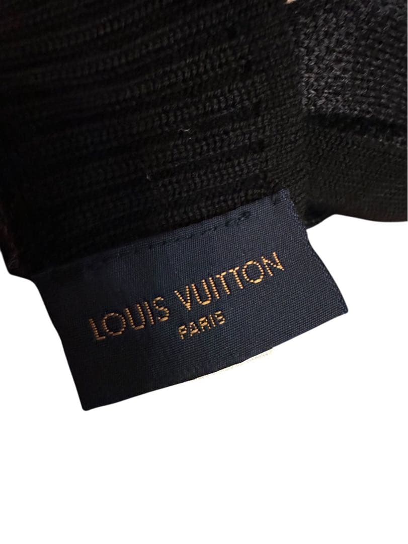 新品】ルイヴィトンLOUIS VUITTONダミエ ニット手袋 メンズ ブラック