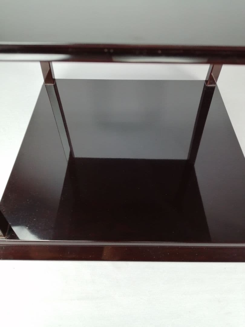 【茶道具】塗師長完作　直斎好み矢筈棚　武者小路千家　官休庵　茶棚　棚542