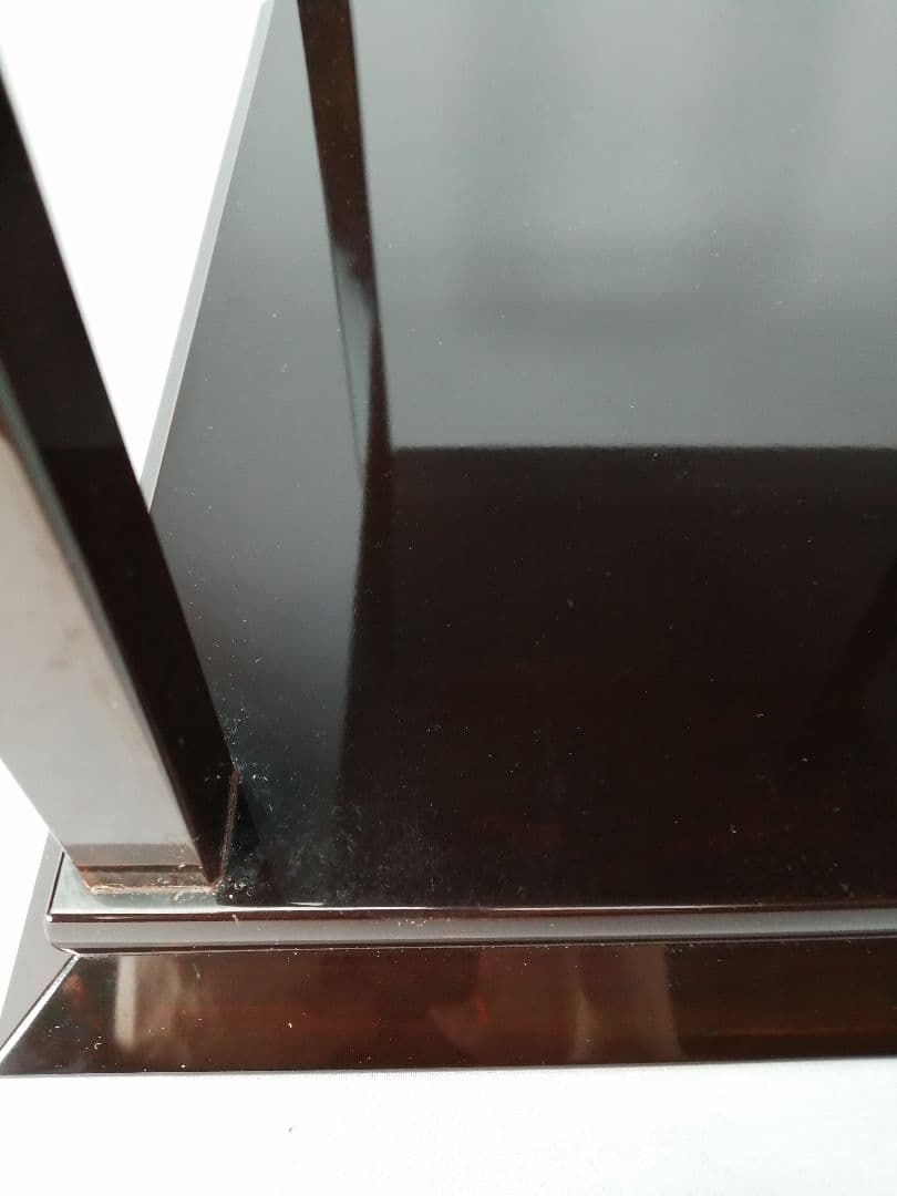 【茶道具】塗師長完作　直斎好み矢筈棚　武者小路千家　官休庵　茶棚　棚542