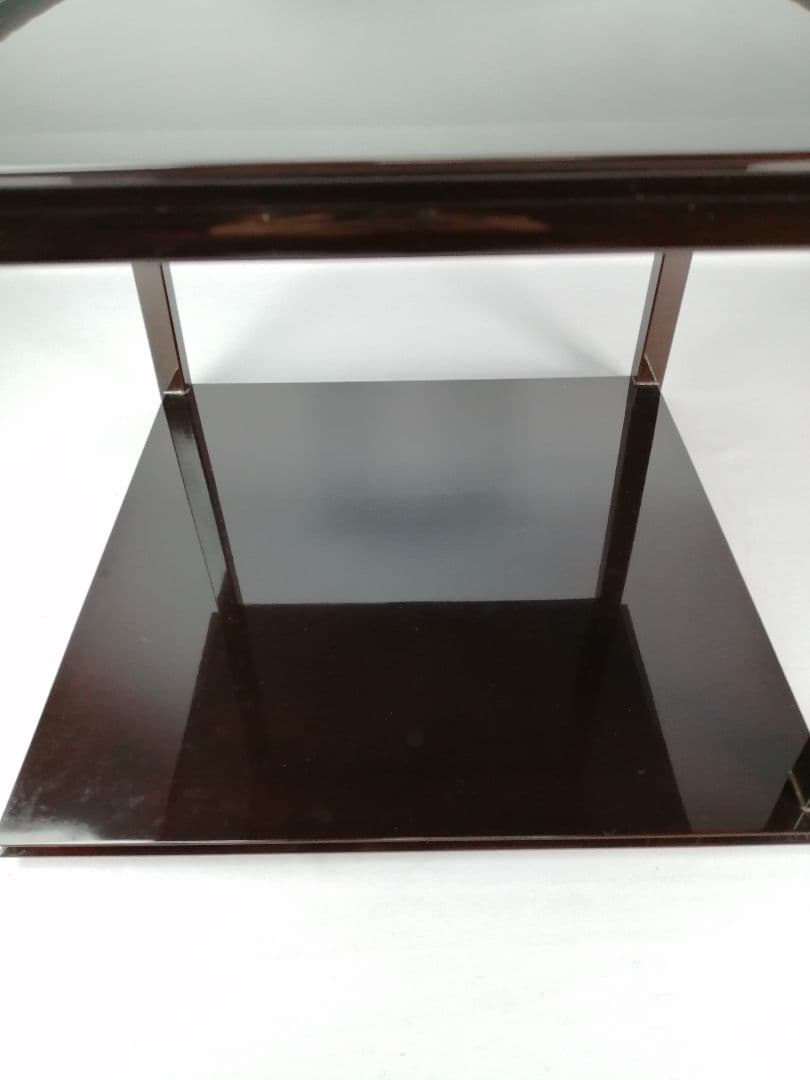 【茶道具】塗師長完作　直斎好み矢筈棚　武者小路千家　官休庵　茶棚　棚542