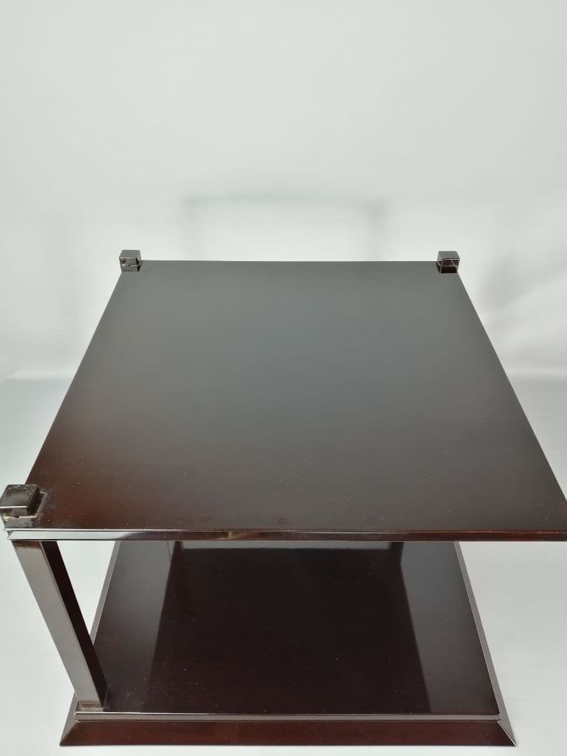 【茶道具】塗師長完作　直斎好み矢筈棚　武者小路千家　官休庵　茶棚　棚542