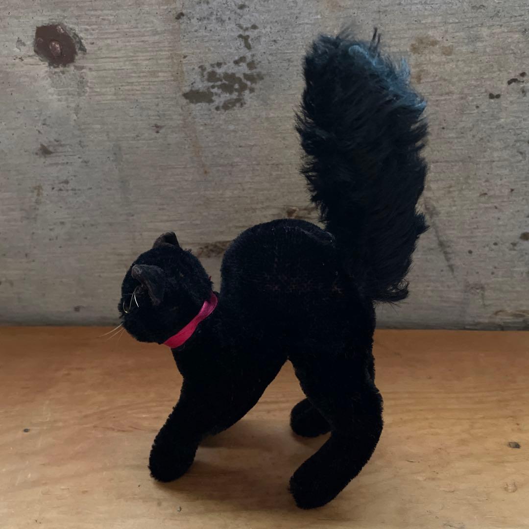 ヴィンテージ　シュタイフ　トムキャット　黒猫