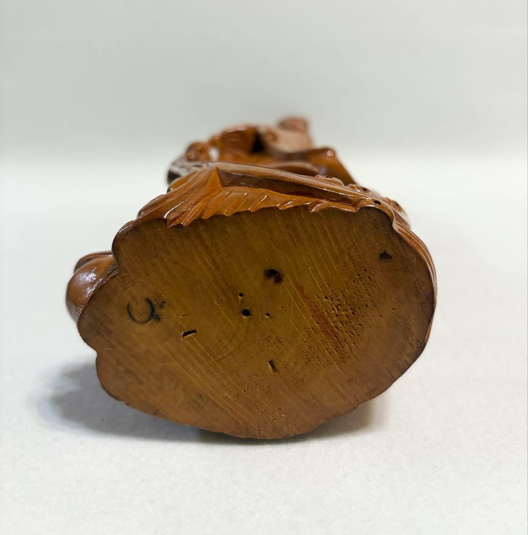 木彫 観音立像 高さ約32cm 仏像 置物 和風インテリア 古道具