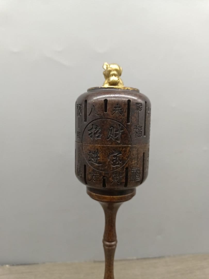 銅 細工 龍鳳宮灯香炉 檀香盤 室内 茶道 香道具 工芸品 置物