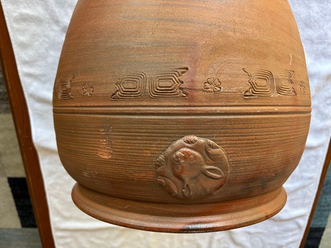 古備前焼　伊部陶苑　大壺　甕　鉢　アンティーク置物　骨董品