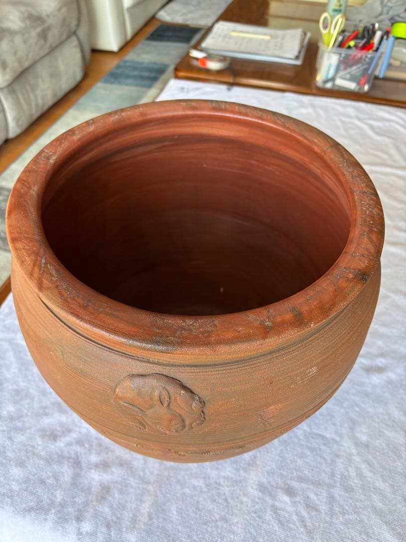 古備前焼　伊部陶苑　大壺　甕　鉢　アンティーク置物　骨董品