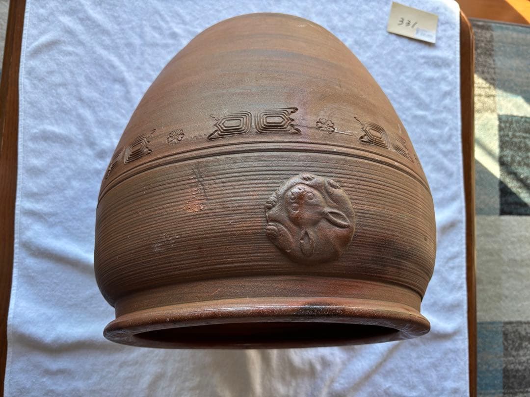 古備前焼　伊部陶苑　大壺　甕　鉢　アンティーク置物　骨董品