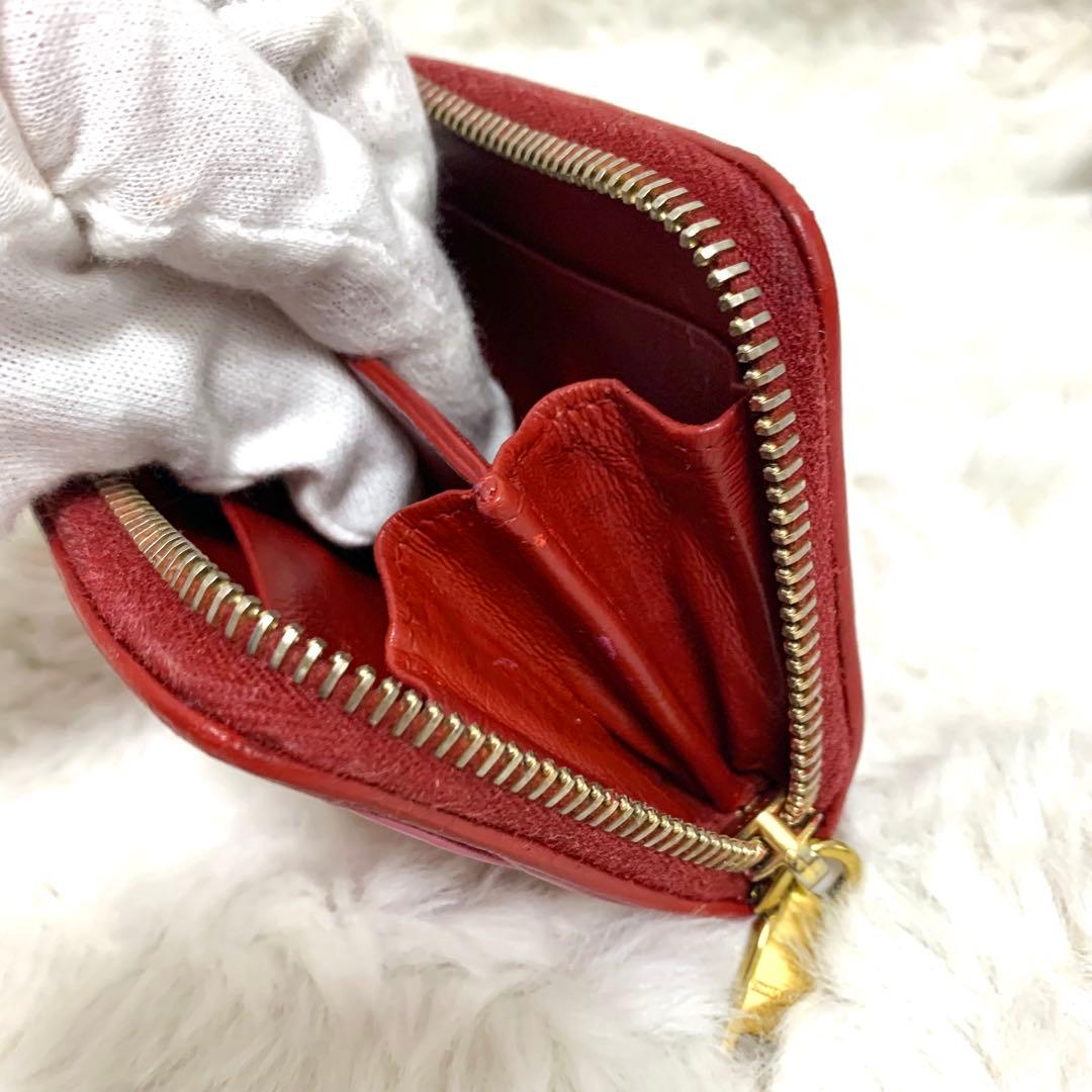 可愛い赤ロゴ　MIUMIU　ミュウミュウ　ケース　バイカラー