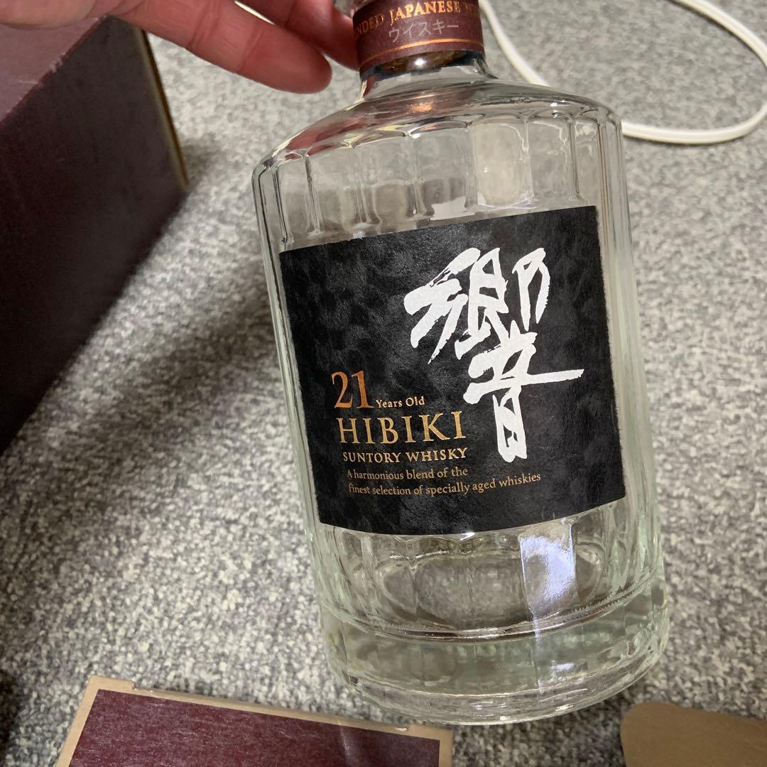 山崎18年空き箱×1、響21年空き箱×3、響21年 空き瓶空き箱×1