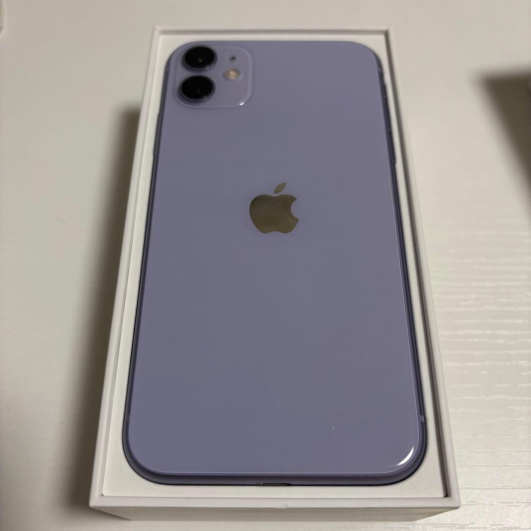 【美品】Apple iPhone 11（64GB）パープル SIMフリー