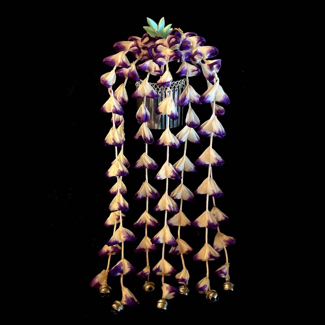 勝山髪飾り 七五三 7歳 (ピンク×赤×水色)