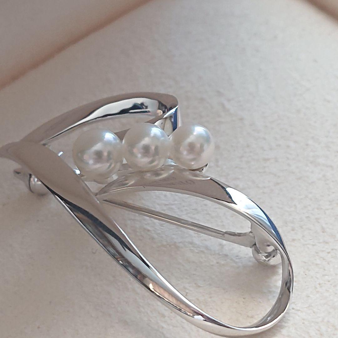ミニオン☆様Mikimoto シルバー 真珠 ブローチ