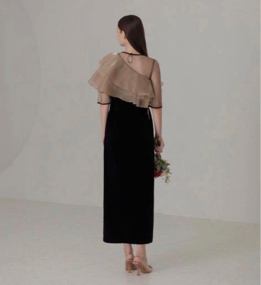 LEJA レジャ アシンメトリー ティアードフリル 3WAYドレス S ブラック