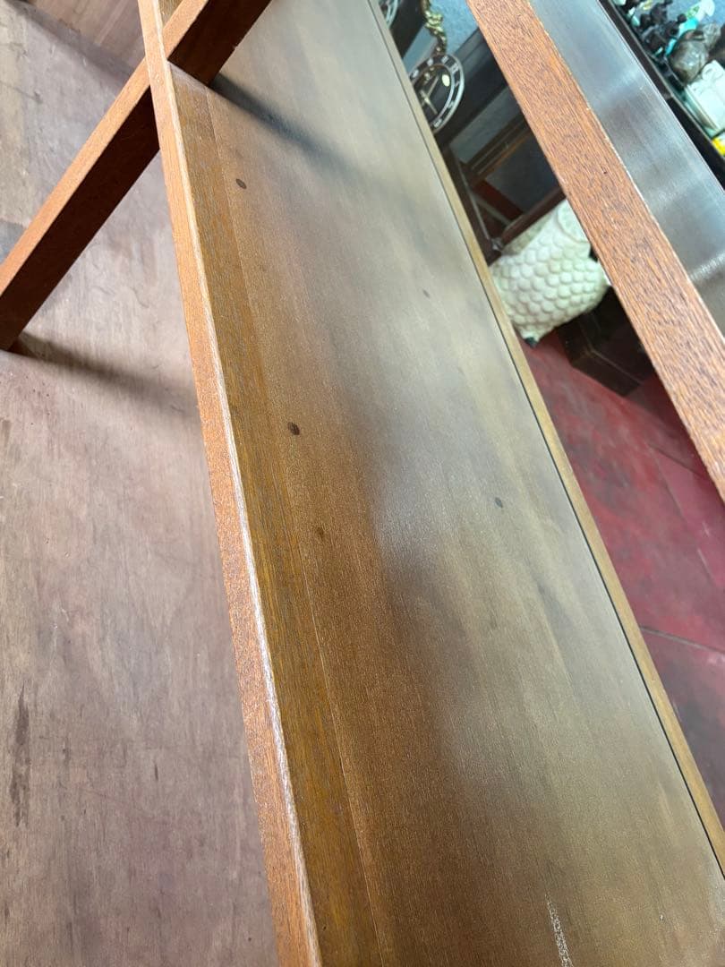 ◆アンティークガラスショーケース・タイル模様　状態B