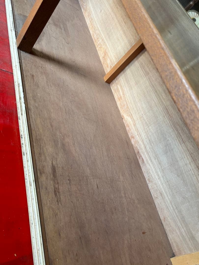 ◆アンティークガラスショーケース・タイル模様　状態B