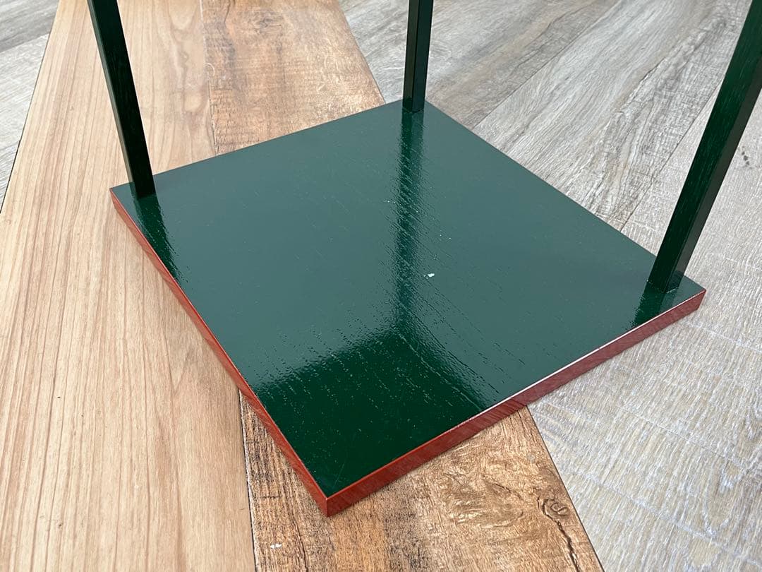 藪内流 帛紗棚 青漆爪紅 紙箱 茶道具