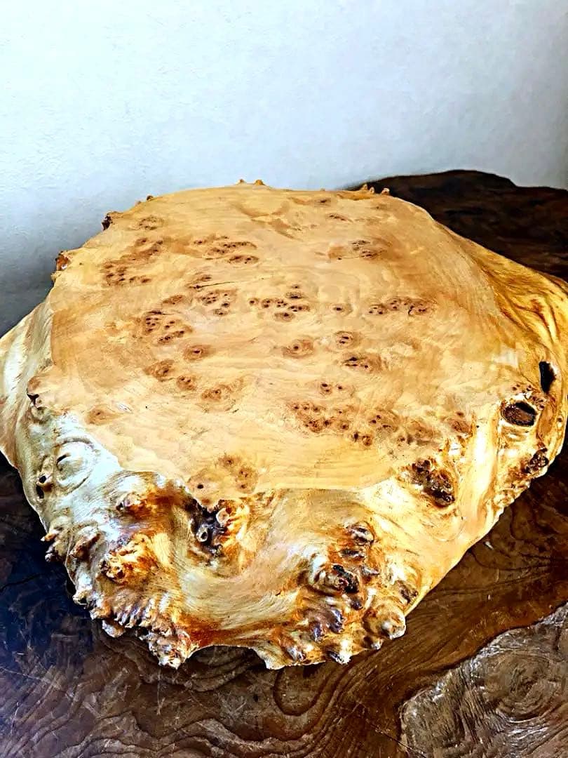 三足 高台 天然木 玉杢 葡萄杢 花台 香台 盆栽台