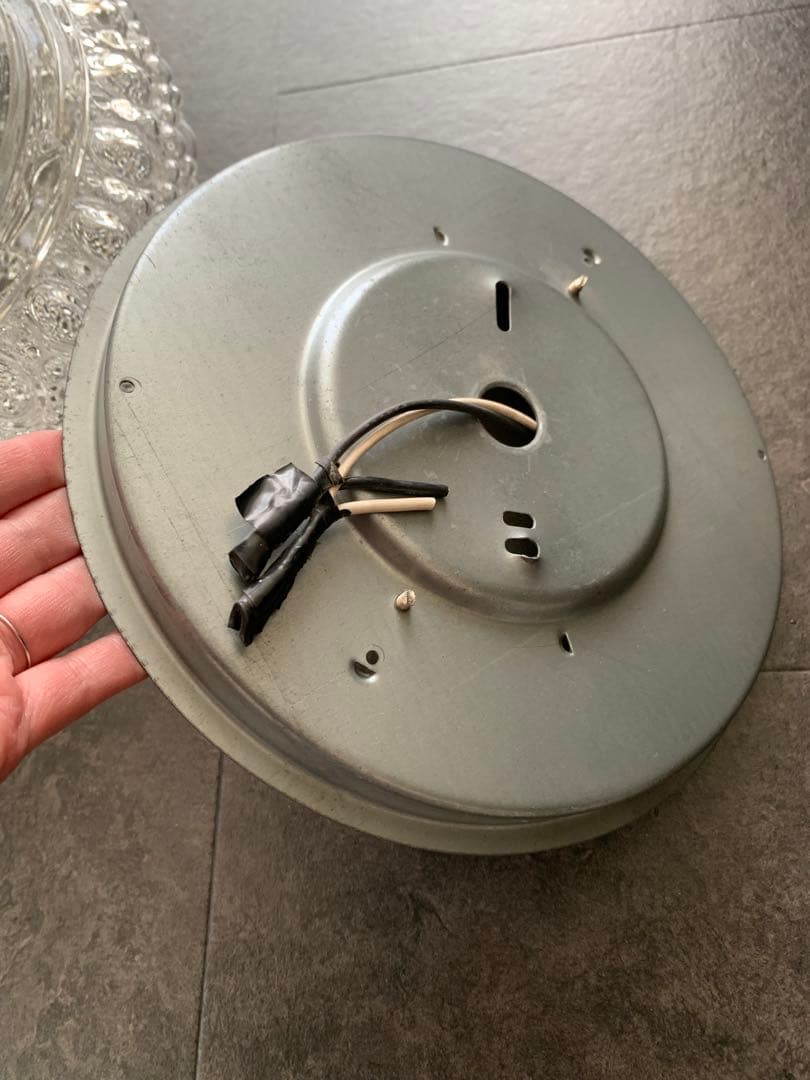 昭和レトロ　松下電工　ナショナル　白熱灯照明器具 天井照明　ガラス　ジャンク