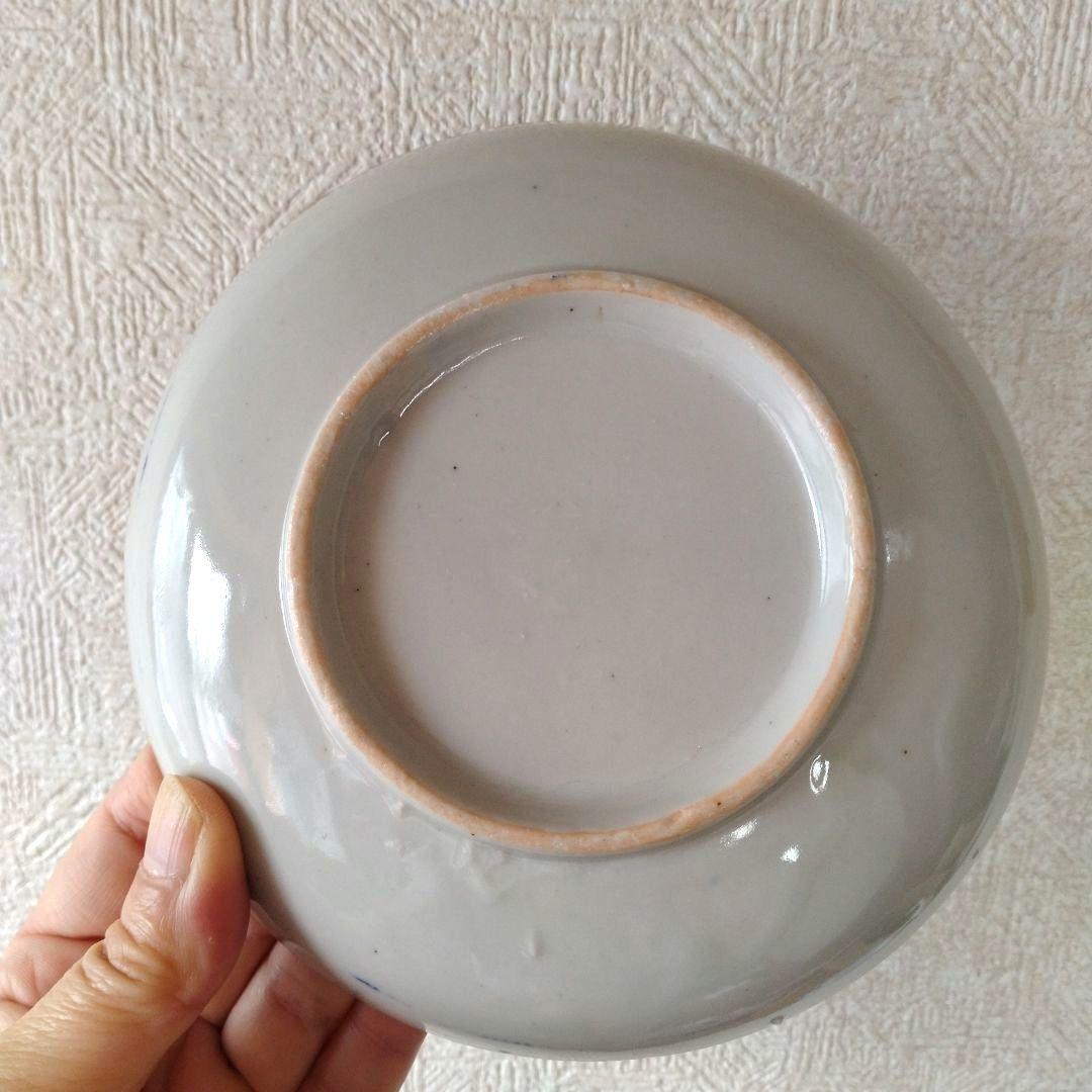 古伊万里明治印判芭蕉文平皿五客