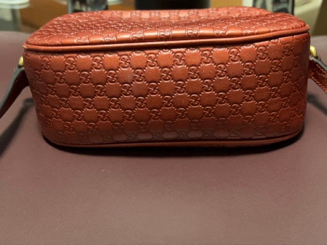 GUCCI グッチ　マイクログッチシマ　gg柄　バンブー　ショルダーバッグ