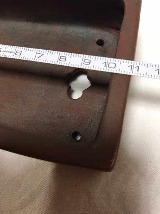 盆栽鉢　時代希少手捻り釘彫山水画常滑名工朱泥ミニ盆栽鉢小品盆栽鉢山野草鉢