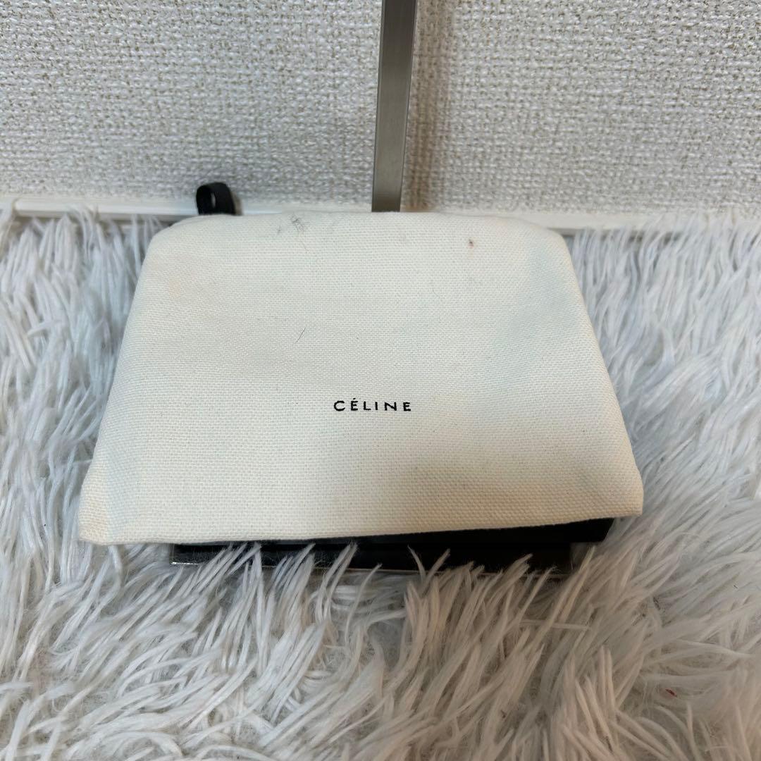 【美品✨クロコ型押し/スモールトリフォールド】セリーヌ　ボルドー　財布　人気　稀