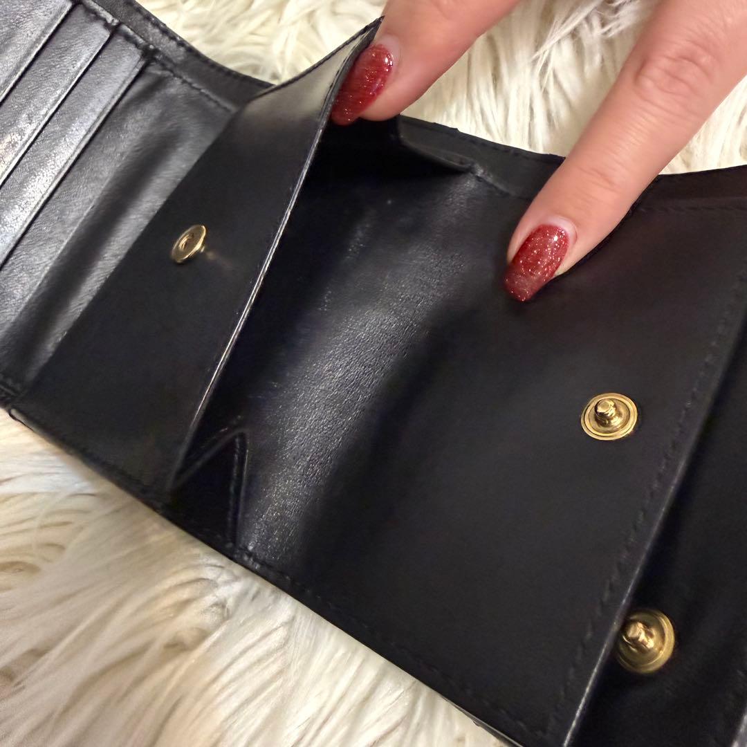 CELINE セリーヌ 三つ折り財布 スモールトリフォールド 黒 正規品 ミニ