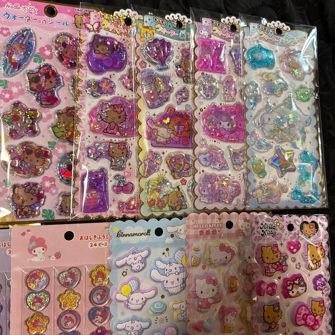 サンリオ　ウォーター　ぷっくりシール　サンリオおはじきシール