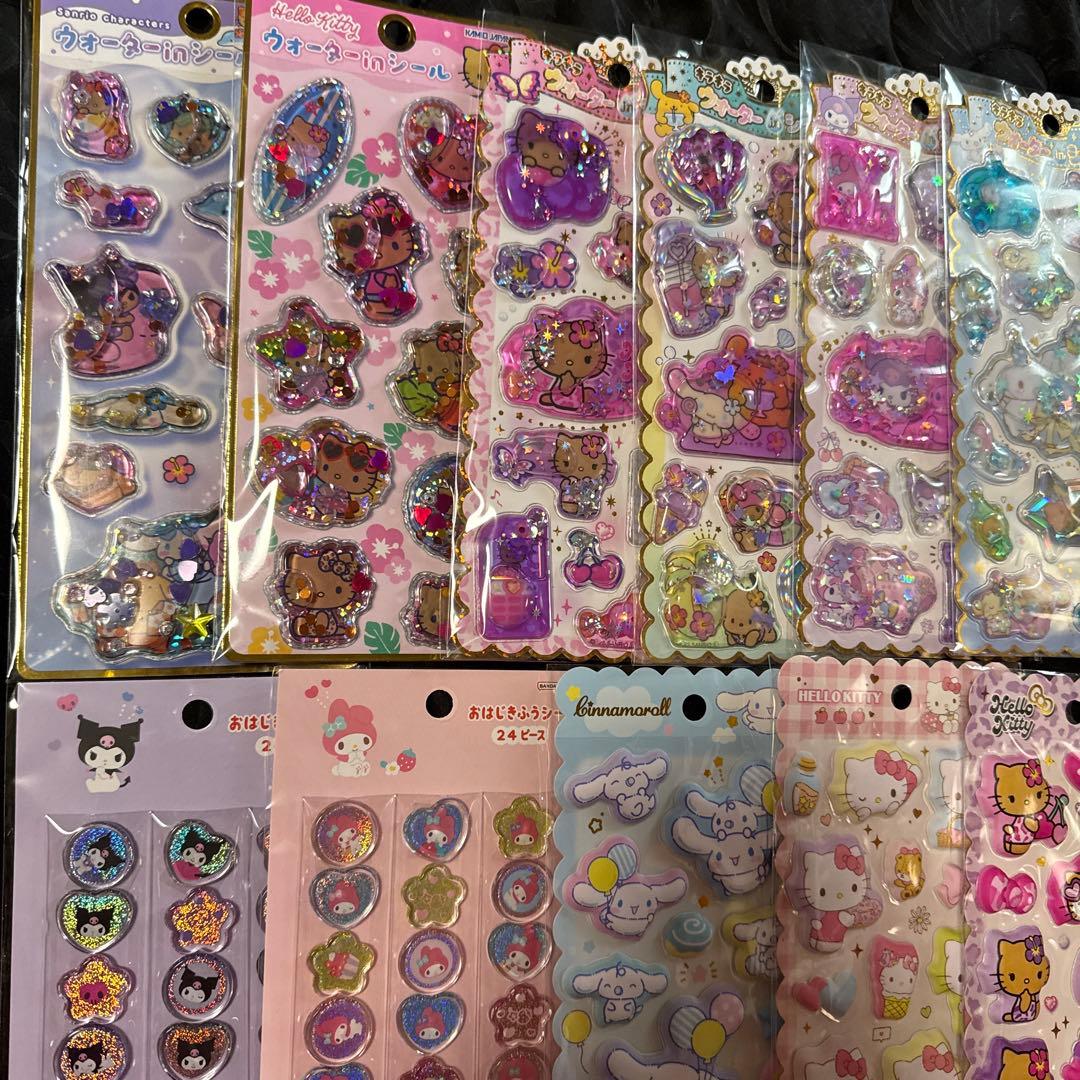 サンリオ　ウォーター　ぷっくりシール　サンリオおはじきシール