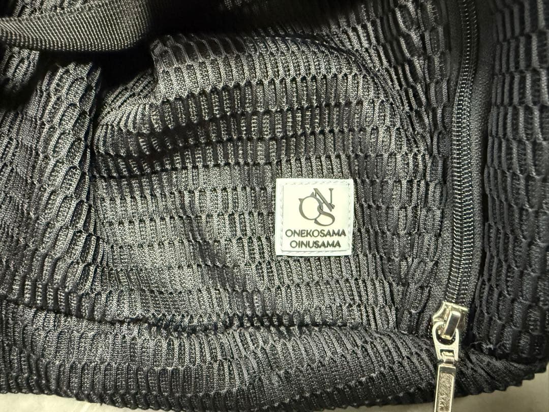 オネコサマ オイヌサマ　ブラック メッシュキャリーバッグ