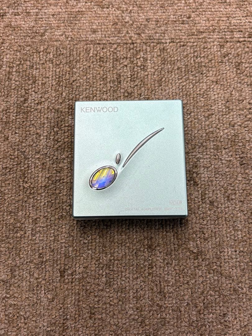 動作品 KENWOOD DMC-T33 ポータブルMDプレーヤー 水色 純正品