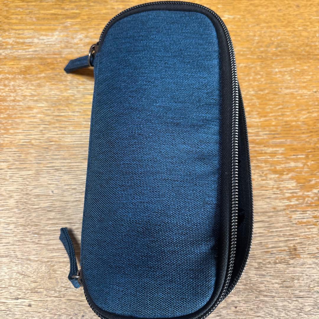 ネイビー ナイロン 筆箱 メッシュポケット付き