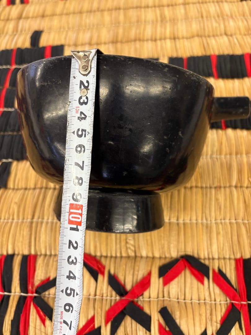 アイヌ　エトゥヌプ　片口　儀礼用　イヨマンテ　民具　漆器　根来塗り　明治〜戦前か