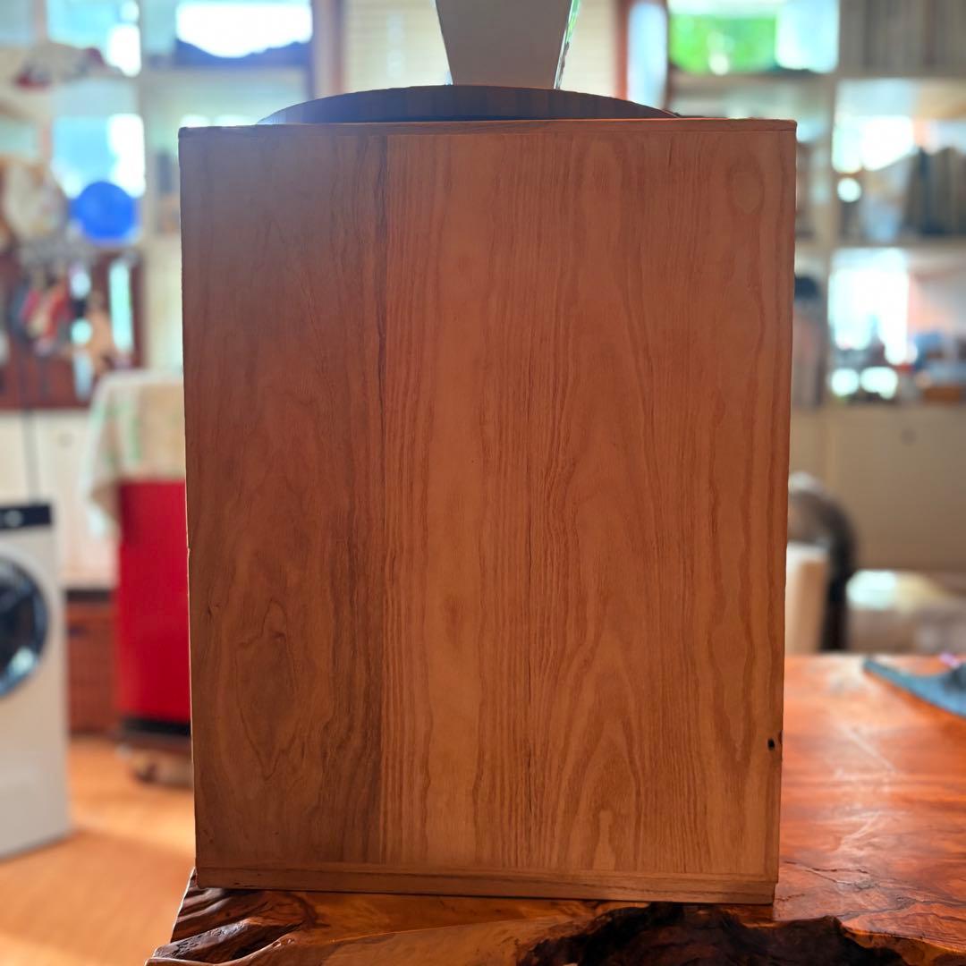 【ビンテージ木製4段チェスト】総無垢材×蜜蝋×金属取手 引き出し収納