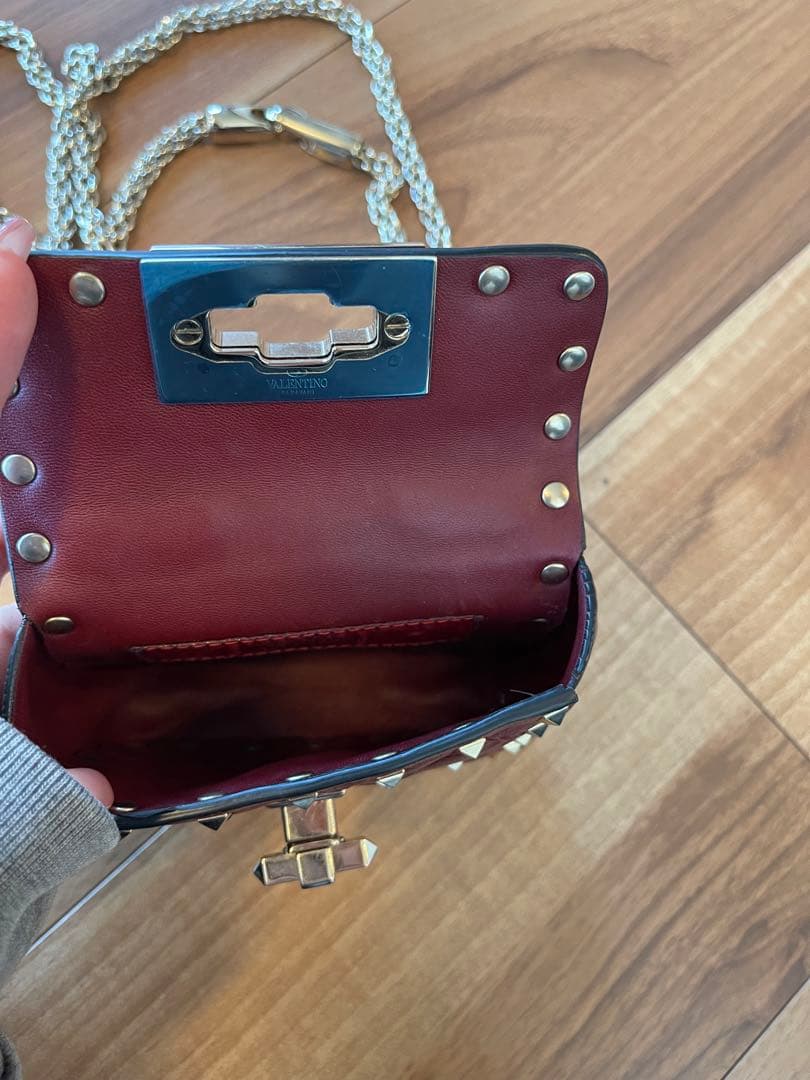 valentino ミニバック　スタッズ　レッド