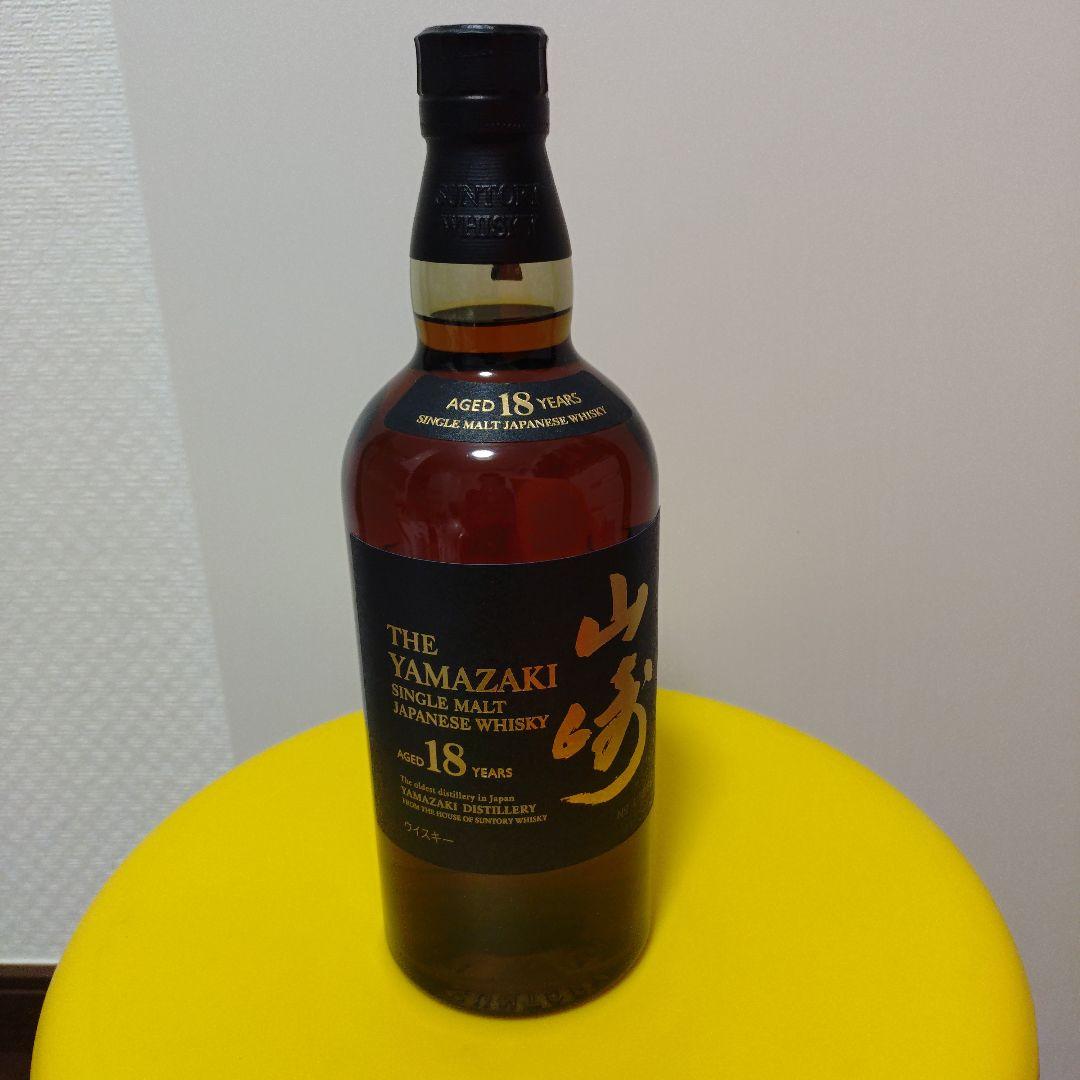 山崎 18年 サントリーシングルモルトウイスキー　化粧箱入り　新品未開封