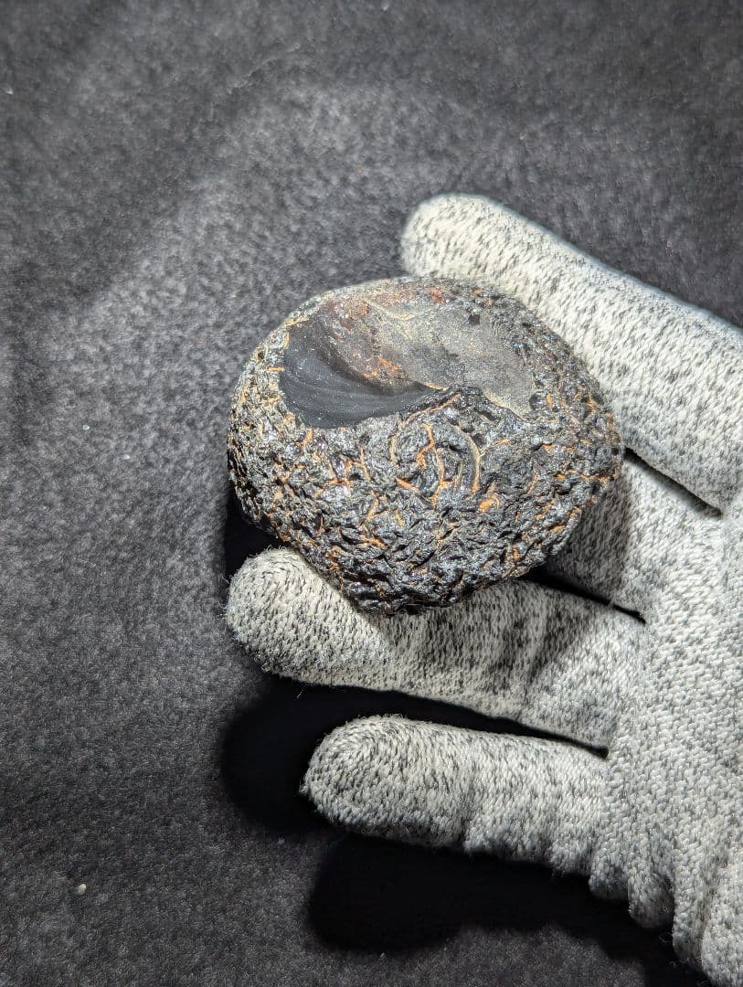 【原石】十勝石玲瓏　北海道産レインボーオブシディアン　十勝石　玲瓏石