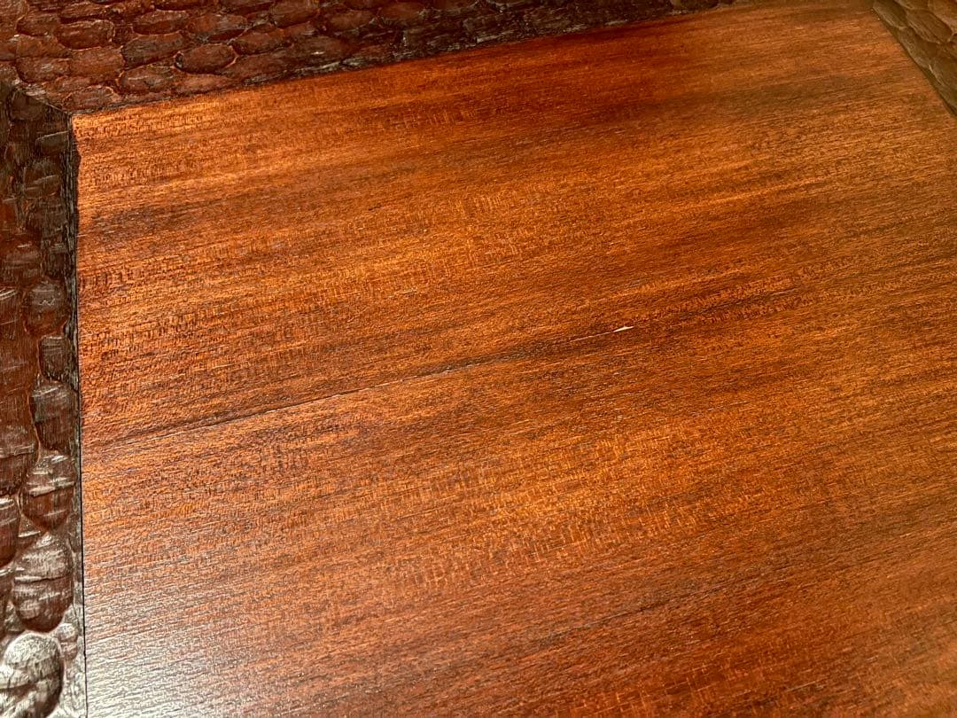 【○】アジアン家具 インドネシア製 テーブル 天然木 ハンドメイド 手彫り