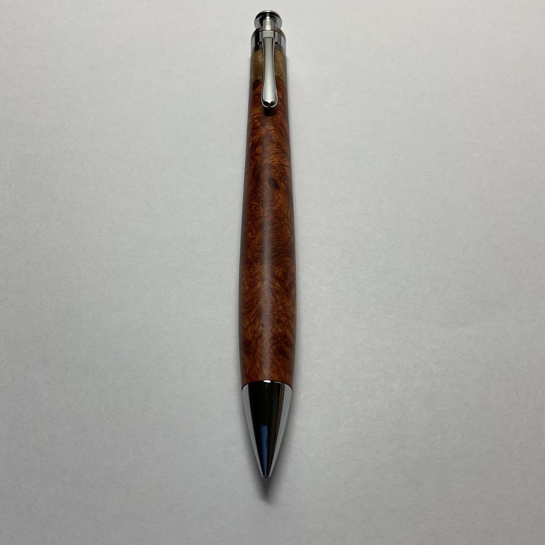 【新品未使用】工房楔 ペンシル楔 シャーペン 0.5mm 花梨紅白 こぶ杢