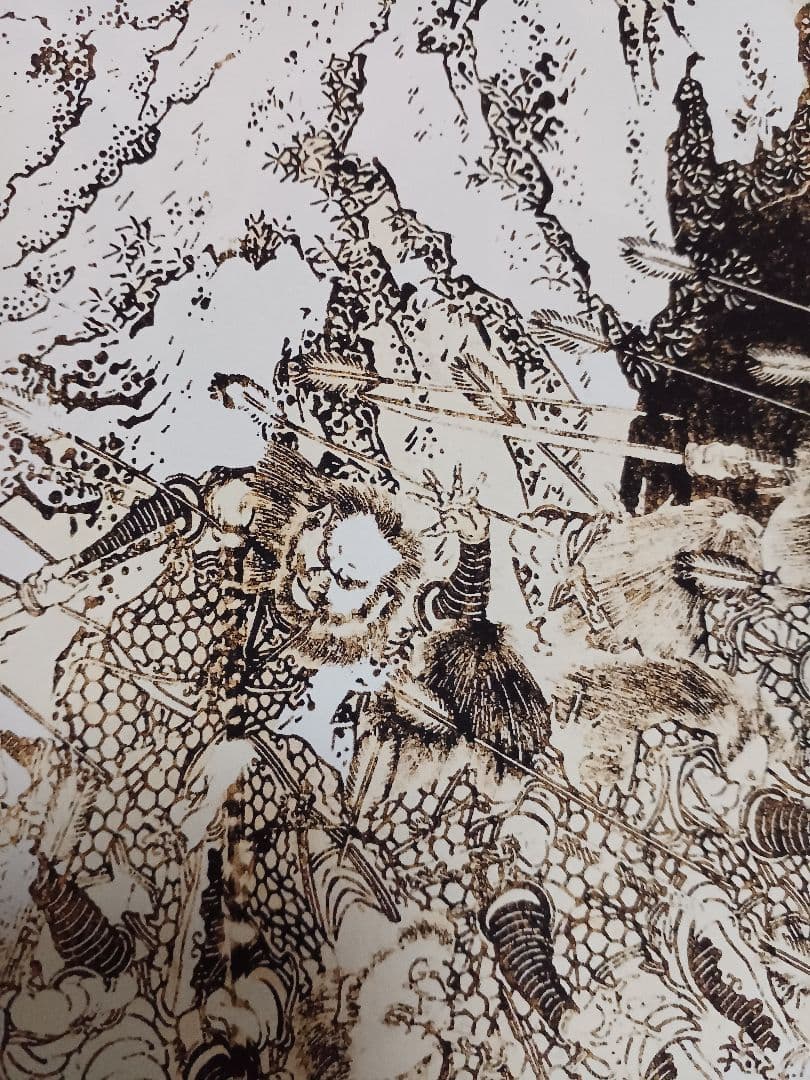 江戸屋の飾り絵　葛飾為斎の観音経画説14枚 　北斎の弟子　為斎の鬼作品を工芸復活