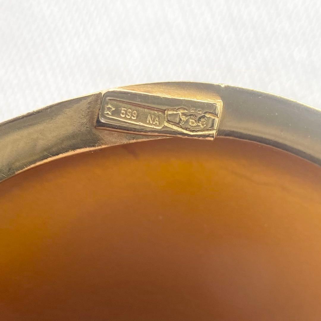 カメオ K18 ペンダントトップ ブローチ ③