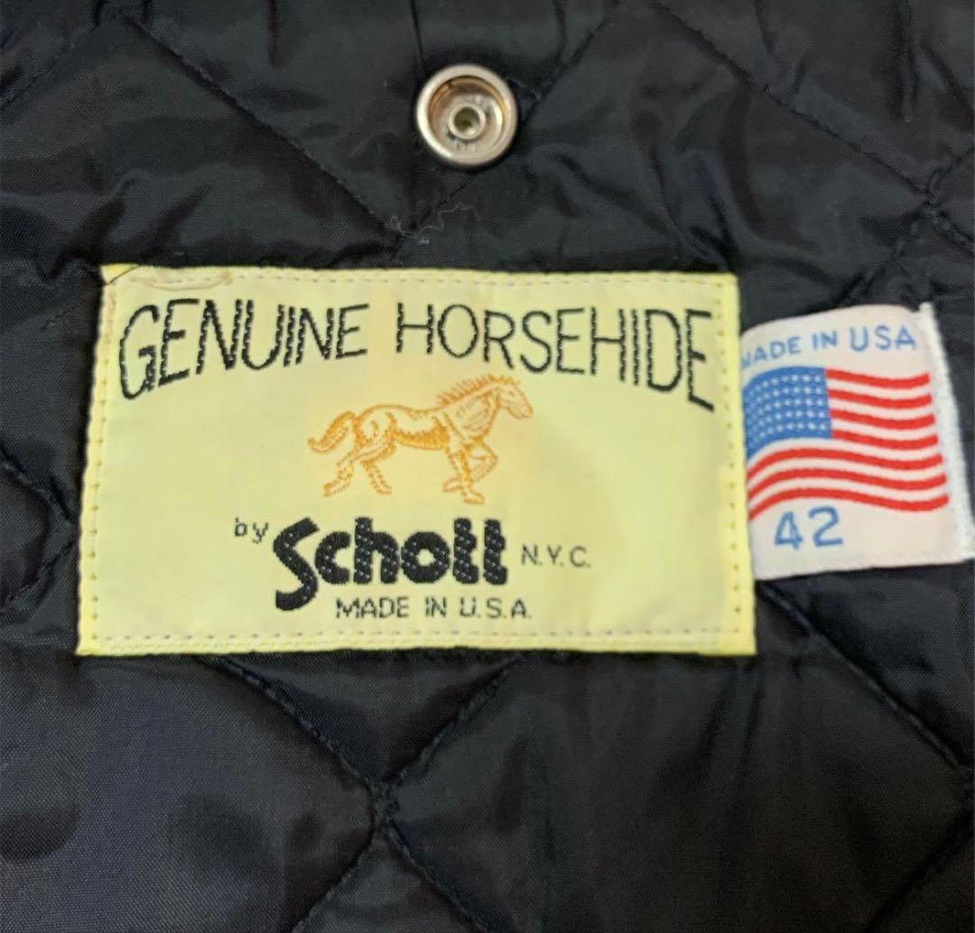 値下げ交渉可 schott ショット ダブルライダース　ホースハイド 42