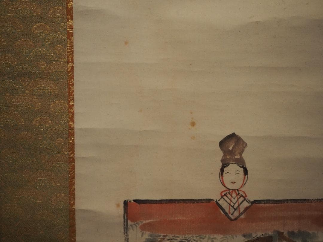 森寛斎自筆『立雛図』掛軸＊奥谷秋石極箱