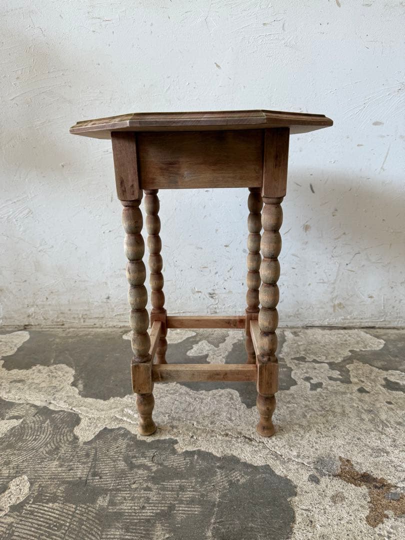 ビンテージ　八角形サイドテーブル　フラワースタンド　花台　剥離